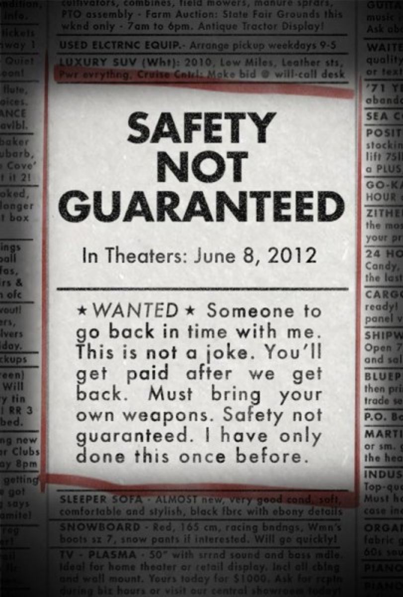 Safety Not Guaranteed Movie