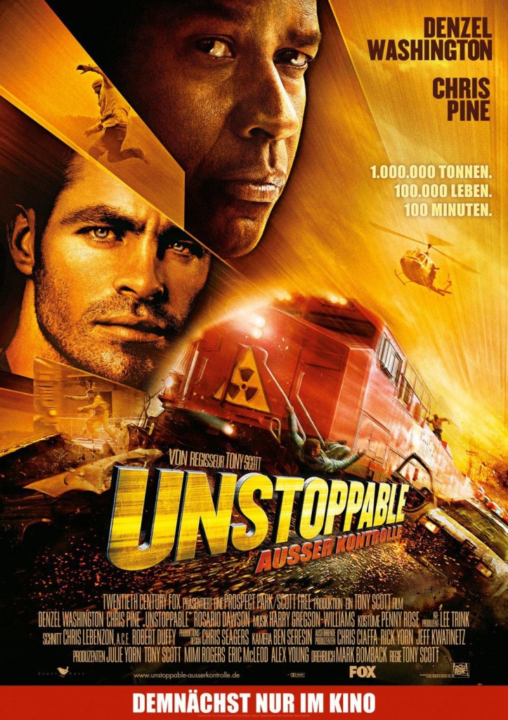 Unstoppable movie poster and trailer 2010 Unstoppable movie poster and trailer 2010