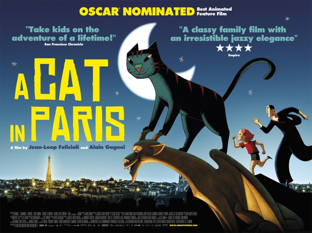 A Cat in Paris Movie Poster And Trailer 2012 A Cat in Paris Movie Poster And Trailer 2012