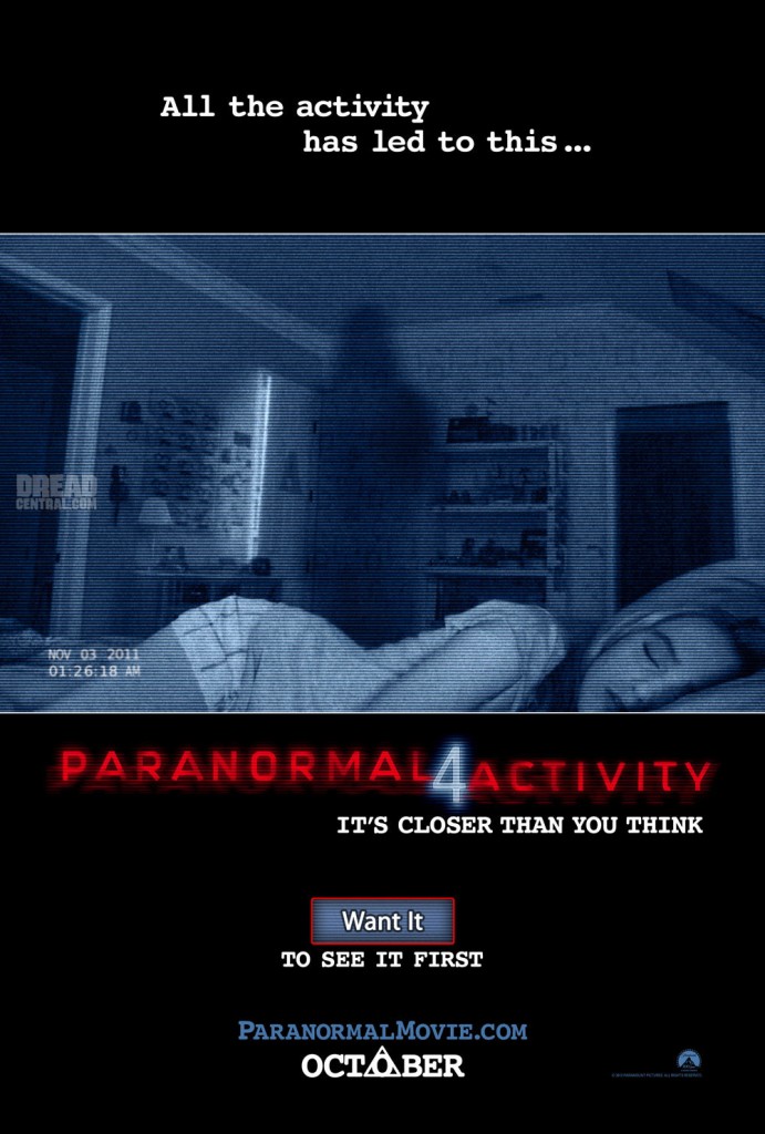 Paranormal Activity 4 Movie poster And Trailer 2012 Paranormal Activity 4 Movie poster And Trailer 2012