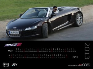 May-June With John Abraham in Race2 Audi 2013 Calendar