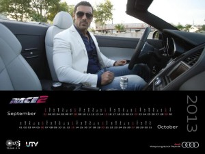 Sep-Oct With John Abraham in Race2 Audi 2013 Calendar
