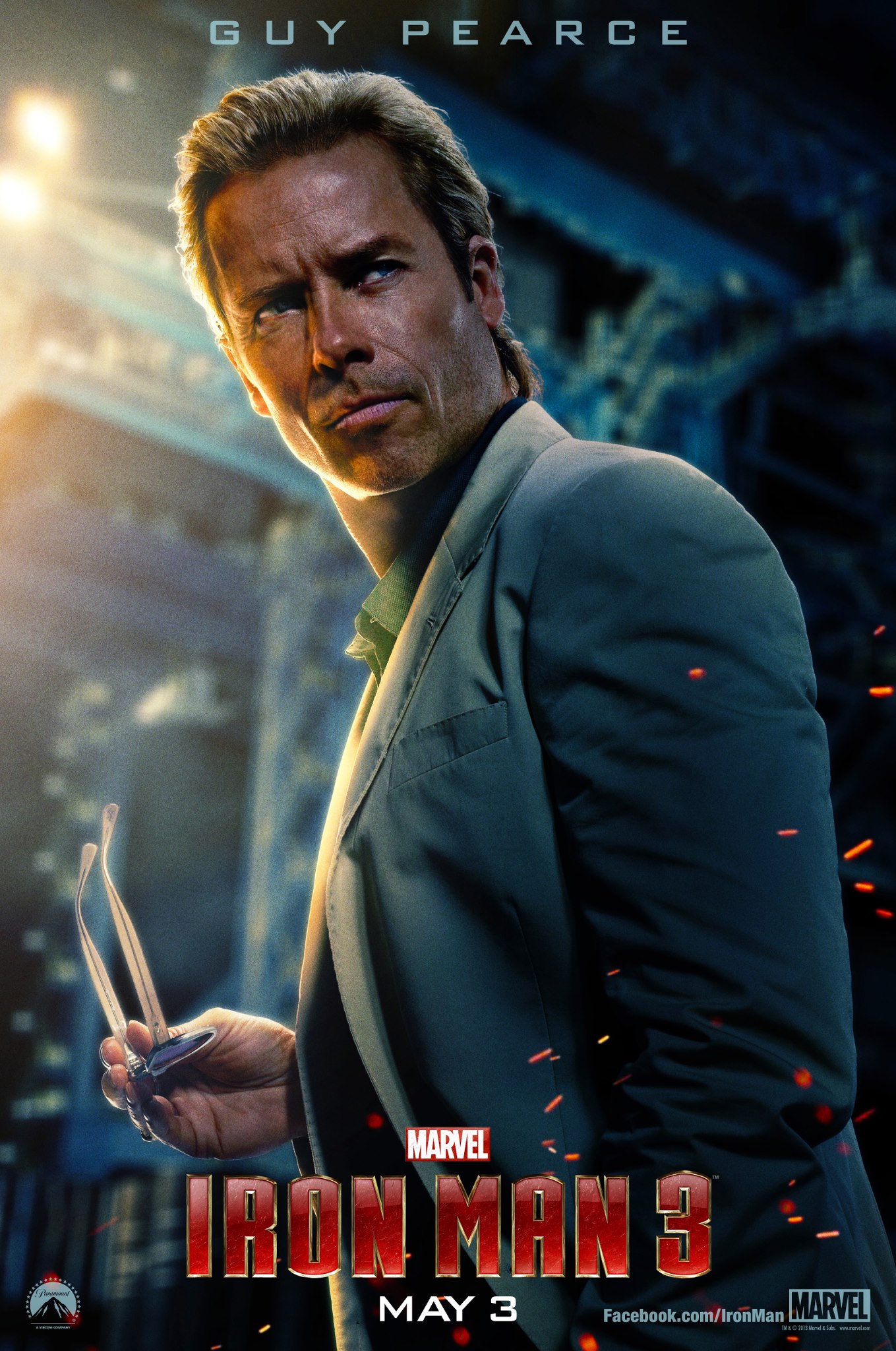 Iron Man 3 New Character Poster with Guy Pearce
