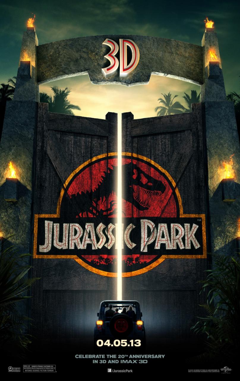 Jurassic Park 3D Movie Poster 2013