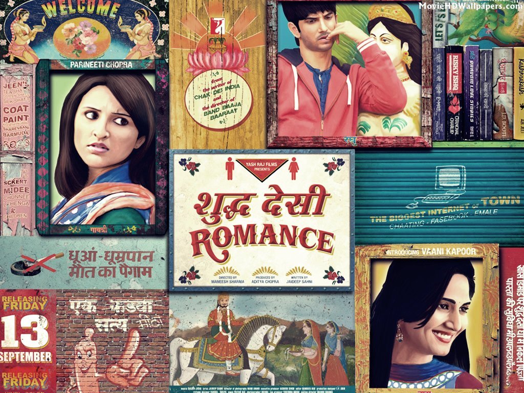 Shuddh Desi Romance Movie poster 2012