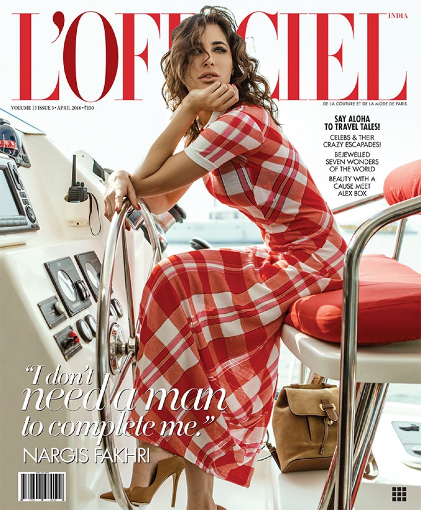 Nargis Fakhri On  L’Officiel India‘s April 2016 Pictures