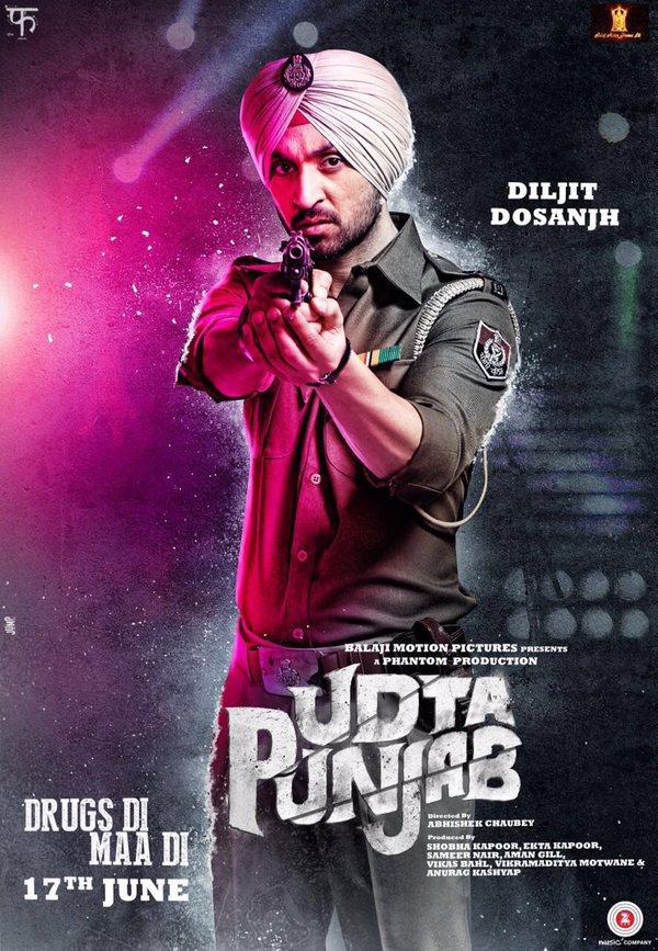 Udta Punjab Poster Diljit Dosanjh - India Release