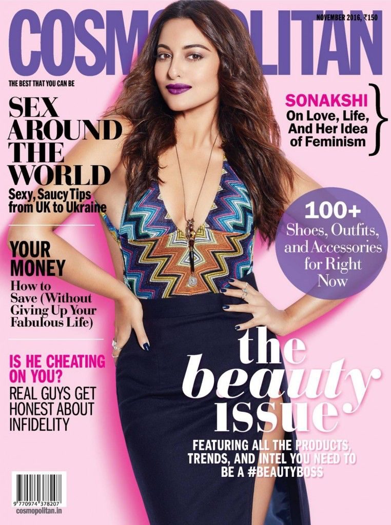 Sonakshi Sinha Cosmopolitan Shoot India Magazine November 2016 Cover