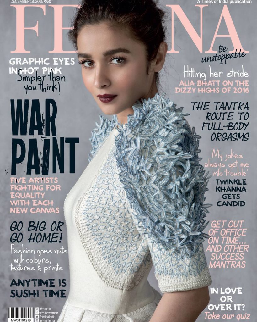 Alia Bhatt Features On The Cover Of Femina December 2016 Issue