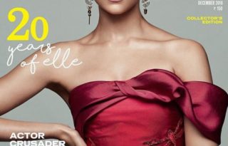 Deepika Padukone on the cover of Elle December 2016 Issue