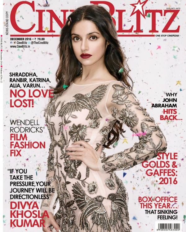 Divya Khosla Kumar on the cover of Cineblitz December 2016 Issue
