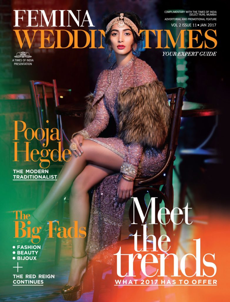 Pooja Hegde On The Cover Of Femina Wedding Times January 2017