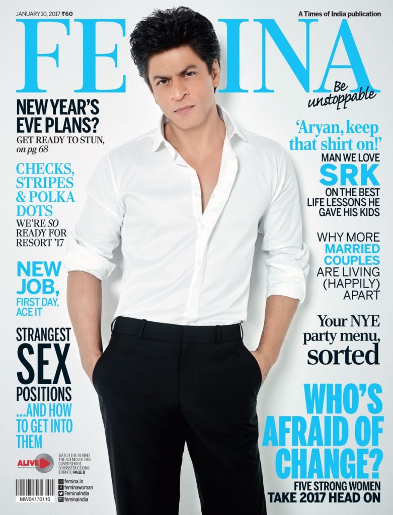Shah Rukh Khan Look Younger on The Cover Of Femina Magazine January 2017 Issue