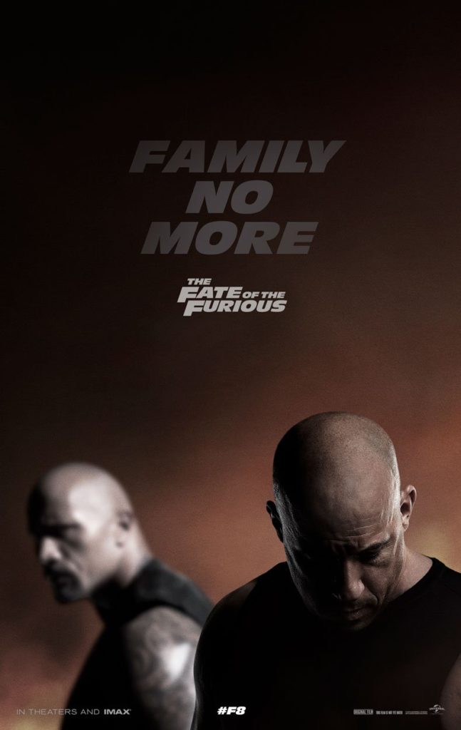 The Fate of the Furious Fast (F8) Official Poster 1- India Release 2017