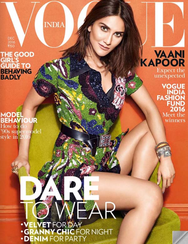 Vaani Kapoor Photoshoot Picture Of Vogue December 2016 Issue Image Cover