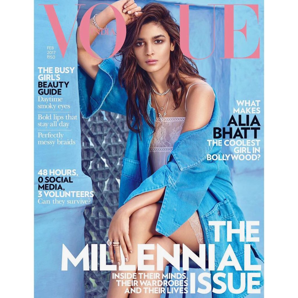 Alia Bhatt Posese for Vogue India Magazine February - 2017