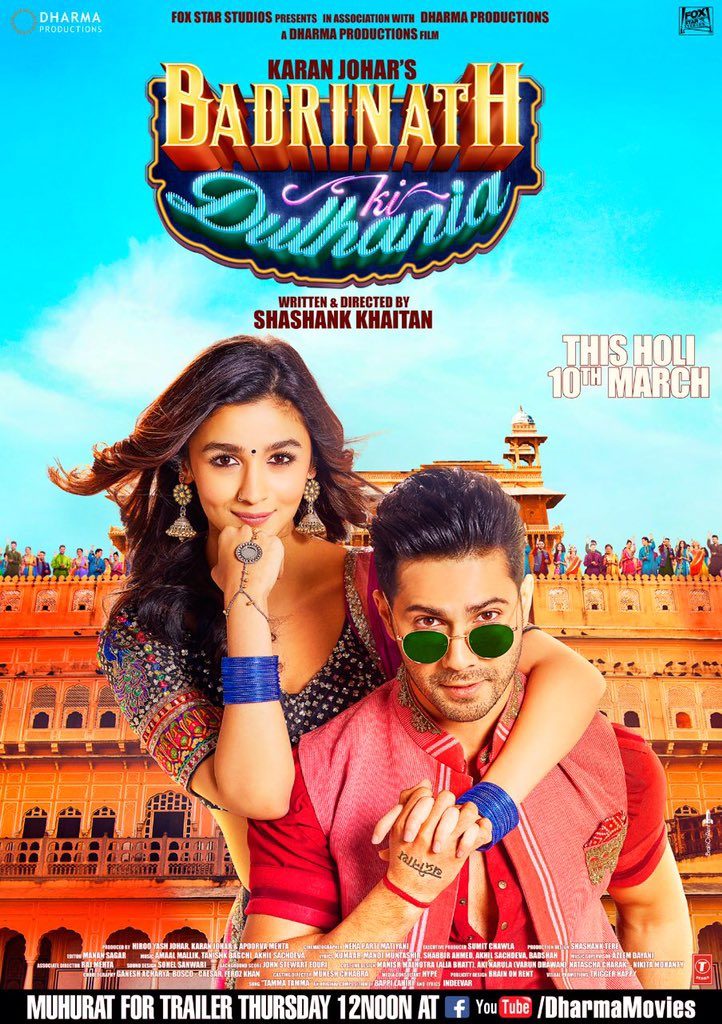 Badrinath Ki Dulhania Poste 3- India Release 2017