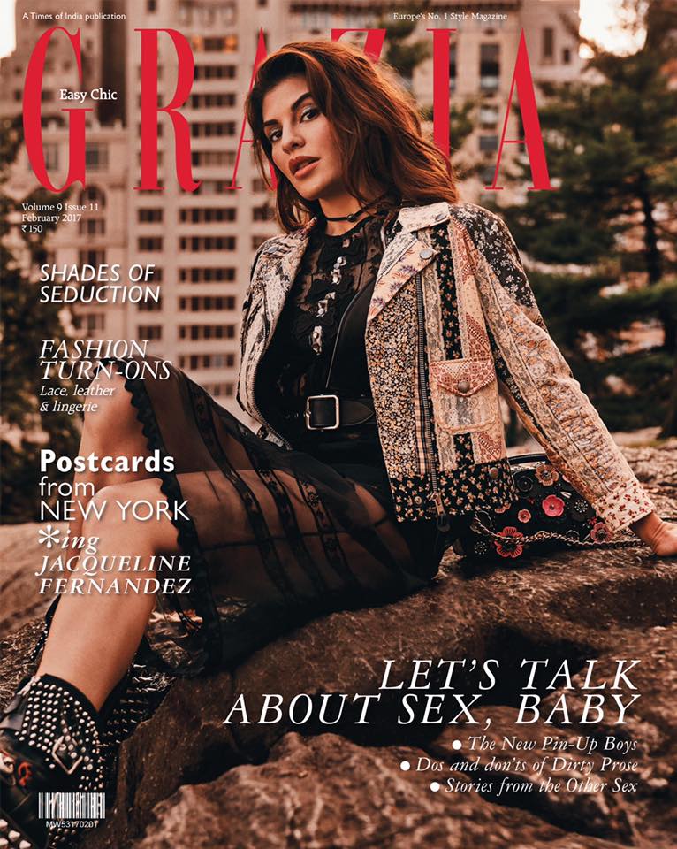 Jacqueline Fernandez On The Cover Of Grazia India Magazine February 2017