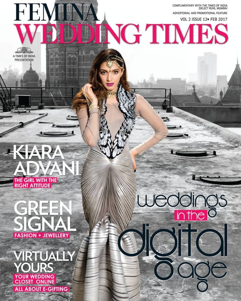 Kiara Advani Shows Attitude on The Cover Of Femina Wedding Times Magazine February 2017