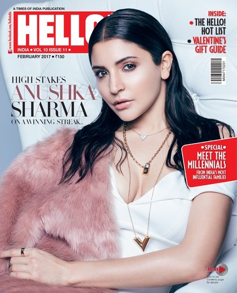 Anushka Sharma On The Cover Of HELLO! India Magazine February 2017