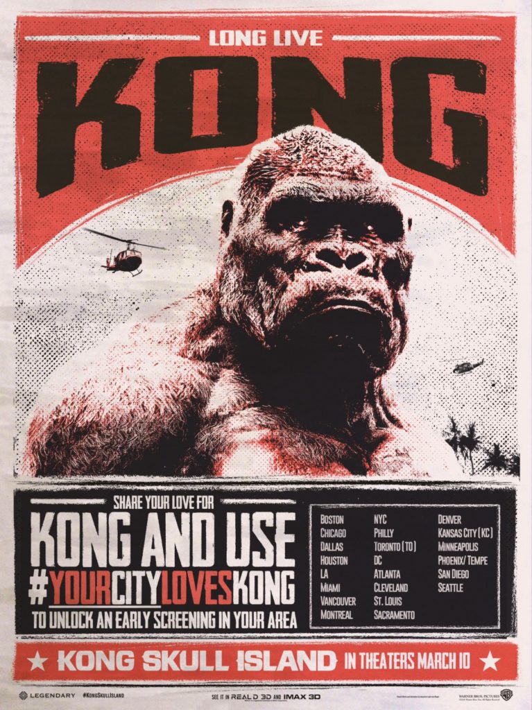 Kong- Skull Island New Movie Poster 2 - India Release 2017
