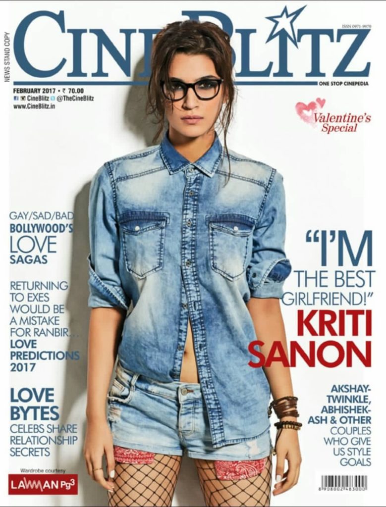 Kriti Sanon On The Cover Of CineBlitz India Magazine February 2017