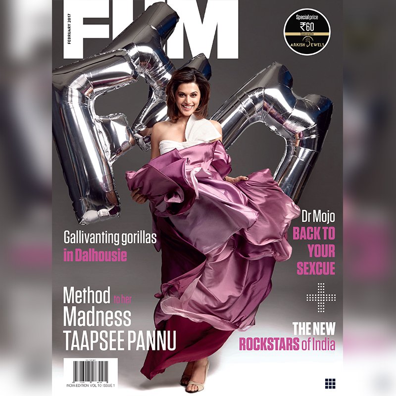 Taapsee Pannu On The Cover Of FHM India Magazine February 2017 Issue
