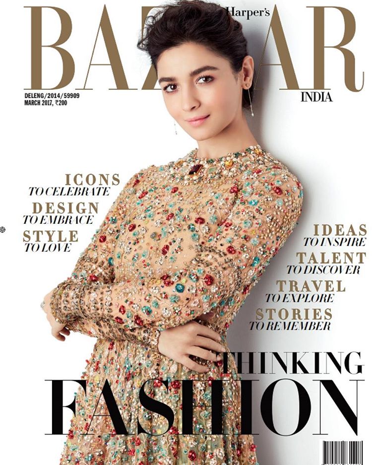 Alia Bhatt On The Cover Of Harper's Bazaar India Magazine March 2017