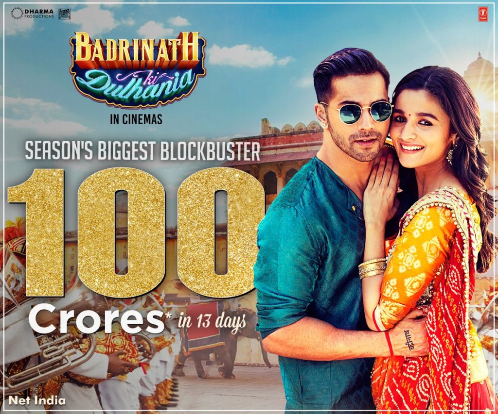 Badrinath Ki Dulhania Enters in 100 Crore Club