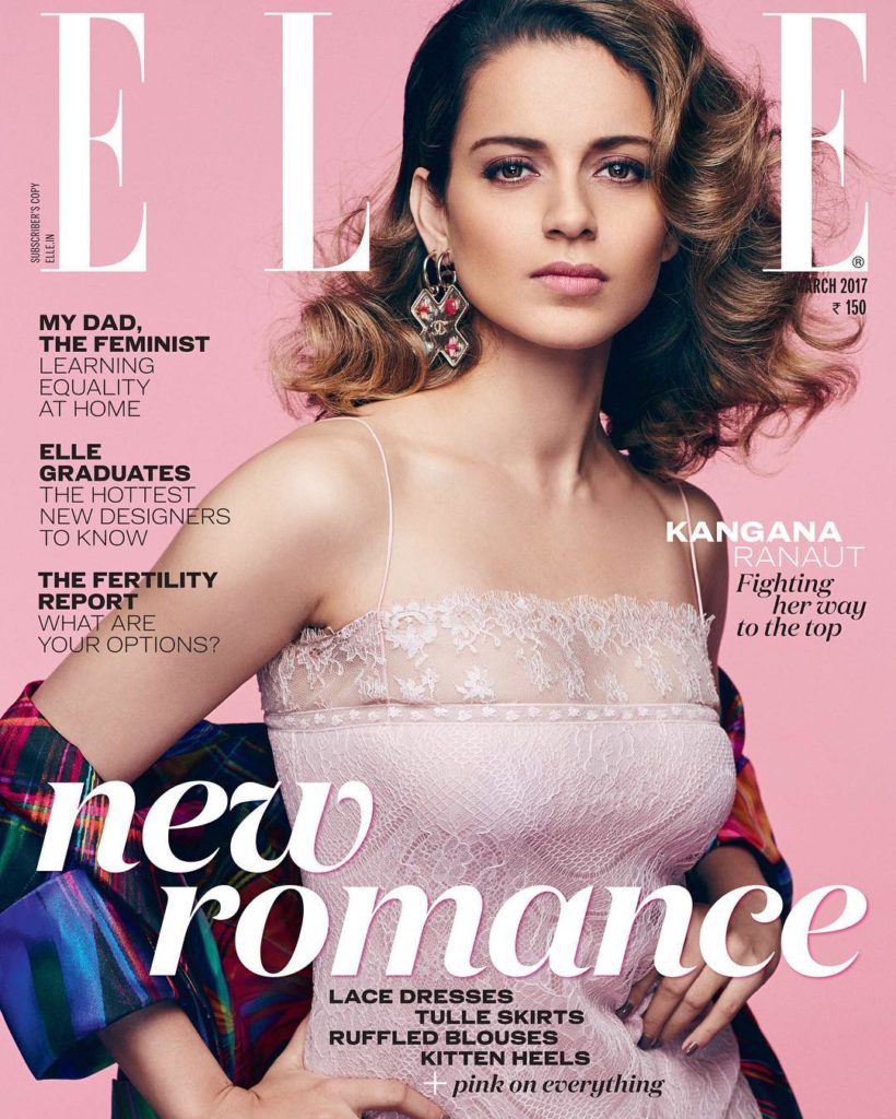 Kangana Ranaut On The Cover of Elle India Magazine March 2017