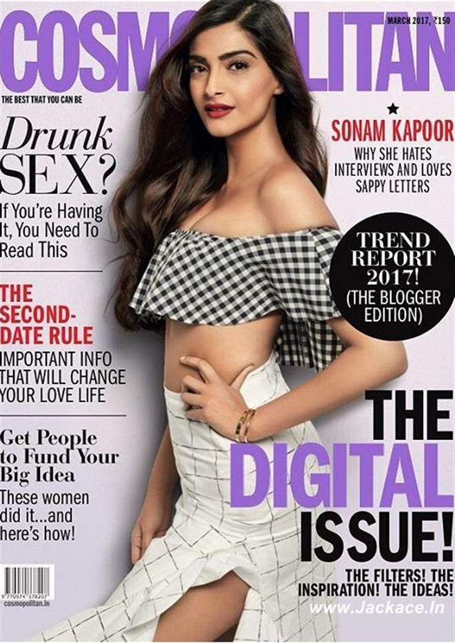 Sonam Kapoor Photoshoot For The Cover Of Cosmopolitan India Magazine March Image 1