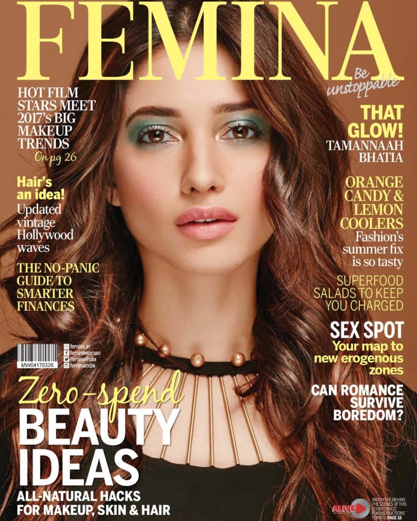 Tamannaah Bhatia On The Cover Of Femina India Magazine March 2017