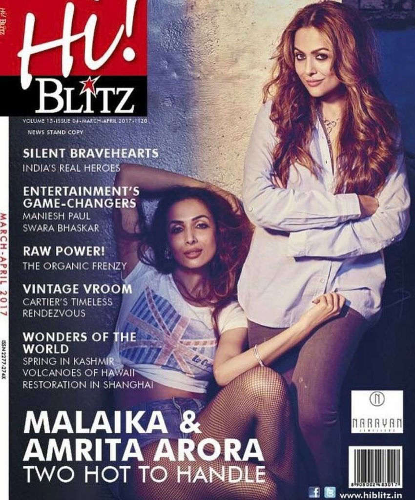 Malaika Arora and Amrita Arora Photoshoot for Hi! Blitz Magazine India March-April 2017